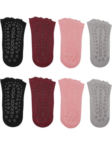 Calcetines Antideslizantes de Pilates y Yoga Pengxiaomei - 4 Pares