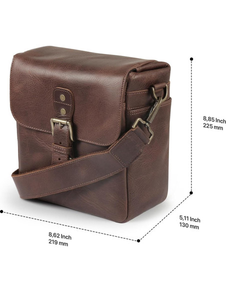 Bolsa de Mensajero de Cuero MegaGear MG1328 para Cámaras DSLR Bolsa de Mensajero de Cuero MegaGear MG1328 para Cámaras DSLR