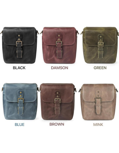 Bolsa de Mensajero de Cuero MegaGear MG1328 para Cámaras DSLR