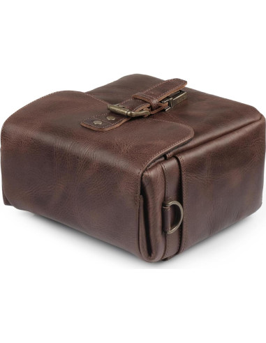 Bolsa de Mensajero de Cuero MegaGear MG1328 para Cámaras DSLR