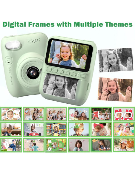 Cámara Instantánea para Niños HANGRUI Verde 3.0" HD Cámara Instantánea para Niños HANGRUI Verde 3.0" HD