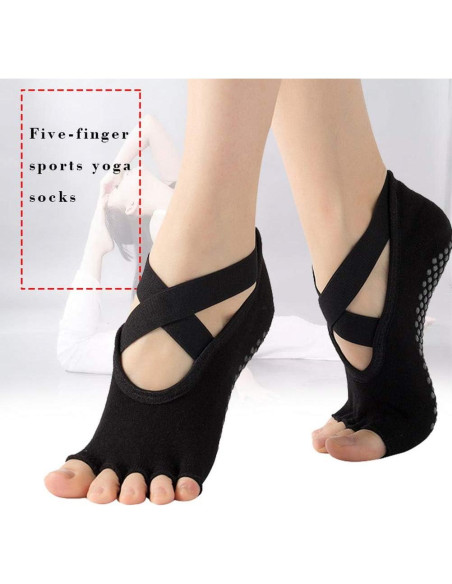 Calcetines Antideslizantes de Pilates y Yoga Pengxiaomei - 4 Pares Calcetines Antideslizantes de Pilates y Yoga Pengxiaomei - 4 Pares