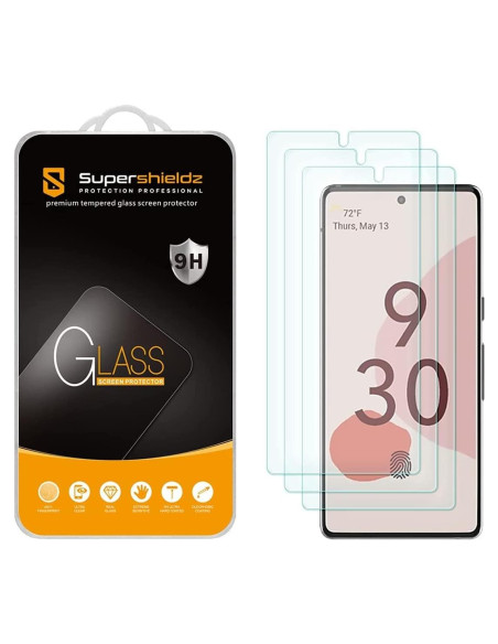 Protector de Pantalla Vidrio Templado Supershieldz para Google Pixel 6 - 3 Unidades Protector de Pantalla Vidrio Templado Supershieldz para Google Pixel 6 - 3 Unidades