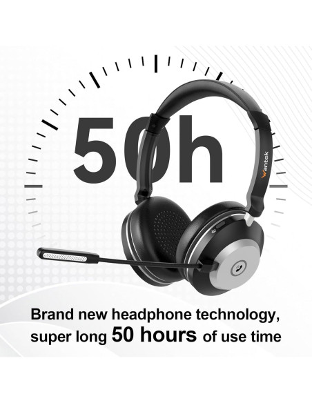 Auricular Inalámbrico Wantek BTC con Micrófono y Bluetooth 5.3 Auricular Inalámbrico Wantek BTC con Micrófono y Bluetooth 5.3