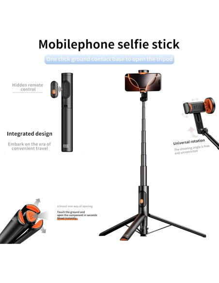 Trípode Automático para Teléfono Desiontal WS-22001-10 149.86 cm Trípode Automático para Teléfono Desiontal WS-22001-10 149.86 cm