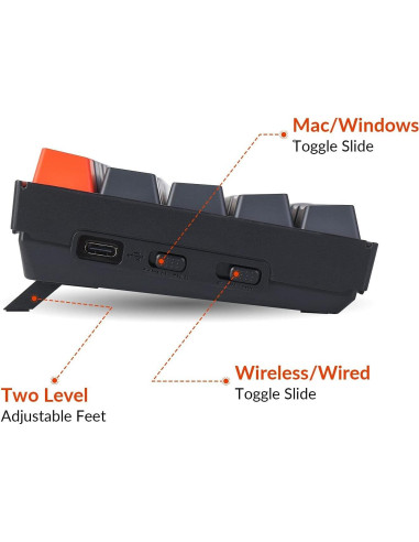 Teclado Mecánico Inalámbrico Keychron K6 Bluetooth 5.1 68 Teclas