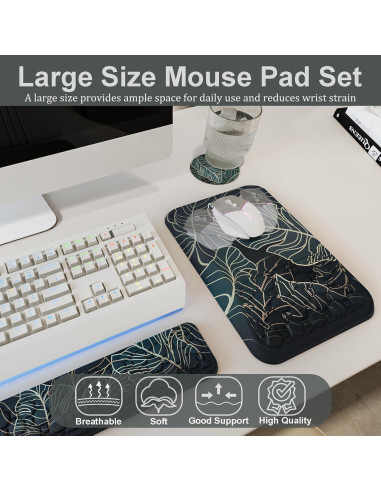 Reposamuñecas ergonómico Ospelelf 3 en 1, verde