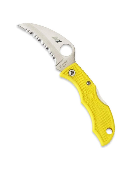 Cuchillo Plegable Spyderco Ladybug 3 Salt H-1 Amarillo 4.8 cm Cuchillo Plegable Spyderco Ladybug 3 Salt H-1 Amarillo 4.8 cm
