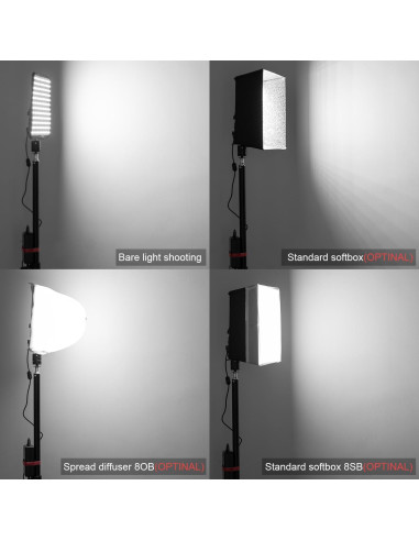 Panel de Luz LED Flexible Falconeyes RX-8TDs 2500K-6500K