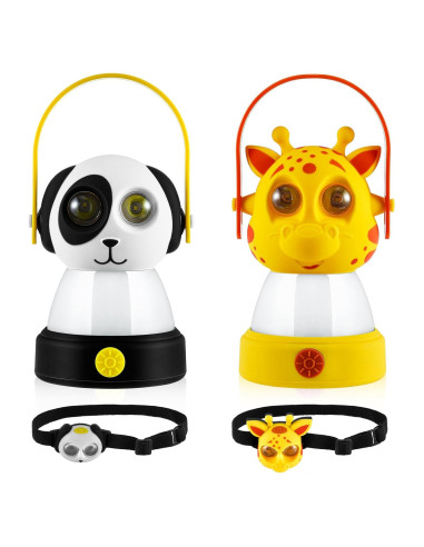 Linterna LED de Camping VIHOSE 4 Pcs Temática Animales