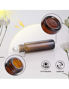 Botellas de Aceite Esencial Sungwoo 12 Pack 10ml Ámbar 2