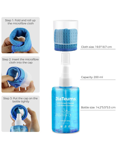 Limpiador de Pantallas Sin Goteo Jiateums 200ml - Spray para TV y Dispositivos Limpiador de Pantallas Sin Goteo Jiateums 200ml - Spray para TV y Dispositivos