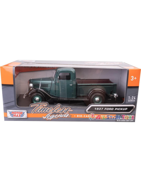 Camioneta Ford 1937 Diecast Motormax Verde 1:24 Camioneta Ford 1937 Diecast Motormax Verde 1:24