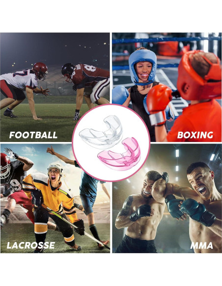TOODOO 6 Protectores Bucales para Niños Fútbol Boxeo Rosa TOODOO 6 Protectores Bucales para Niños Fútbol Boxeo Rosa
