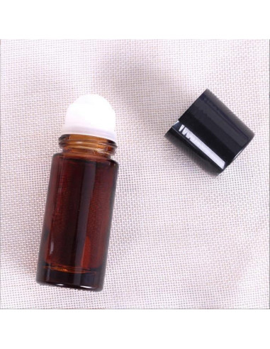 Botellas de Aceite Esencial de Vidrio Marrón 50ml - 2 Pcs