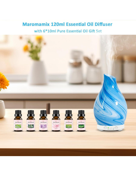 Difusor de Aceite Esencial Maromamix 120ml con 6 Aceites Difusor de Aceite Esencial Maromamix 120ml con 6 Aceites