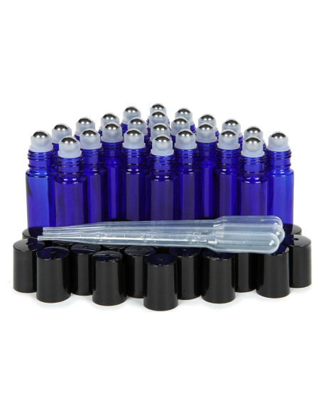 Botellas de Vidrio Roll-on Vivaplex 10 ml Azul Cobalto 24 Unidades Botellas de Vidrio Roll-on Vivaplex 10 ml Azul Cobalto 24 Unidades