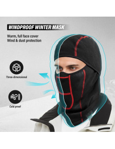 Máscara Balaclava Invierno LONGLONG a Prueba de Viento Talla Única 2
