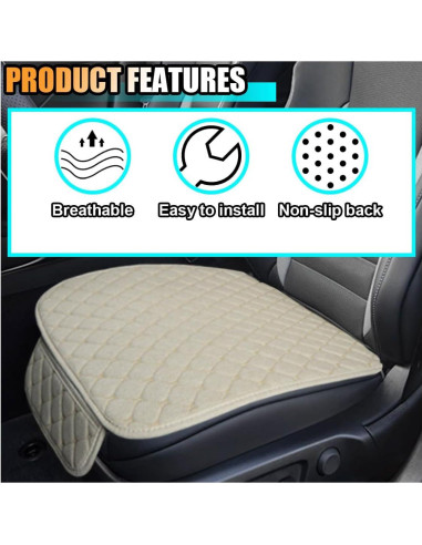Funda de Asiento de Coche LAINLOY Beige Universal 49.8x49cm