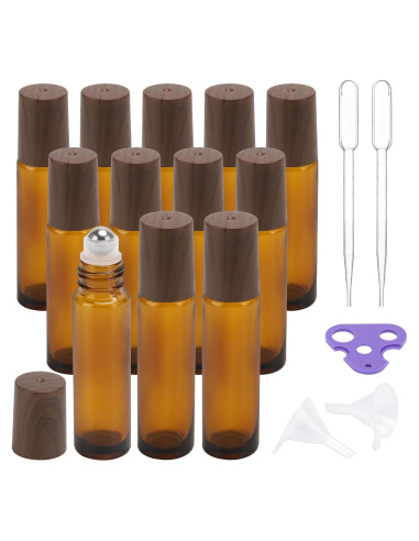 Tbestmax 12 Botellas de Vidrio para Aceite Esencial 10ml