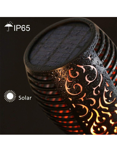 Luces Solares Walensee 4 Pack 96 LED Antorchas Danzantes
