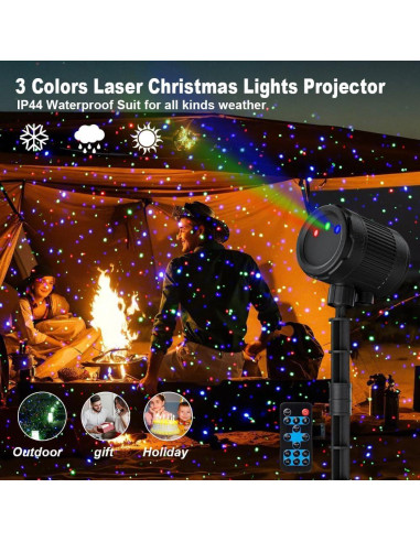 Proyector de Luces Láser VanSmaGo 3 Colores IP65 Exterior