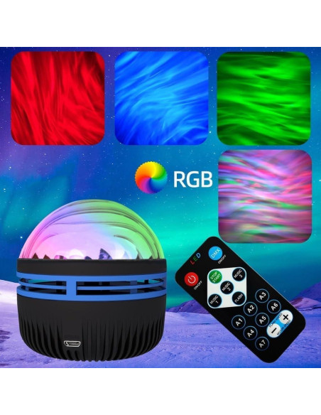 Lámpara Proyector RGB HADOS USB, Luz Nocturna para Niños Lámpara Proyector RGB HADOS USB, Luz Nocturna para Niños
