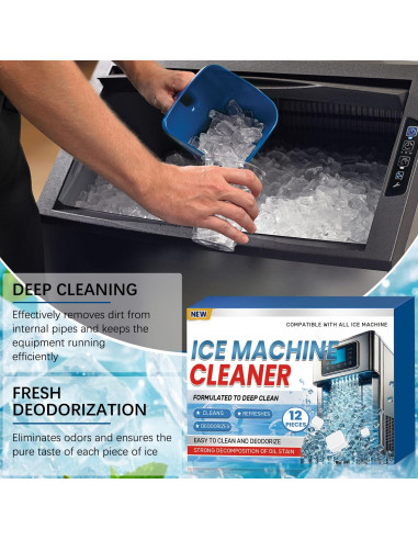 Limpiador Desincrustante para Máquina de Hielo Shantou - 12 Tabletas