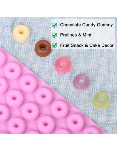 Molde de Silicona para Mini Donuts Amyandone 48 Cavidades