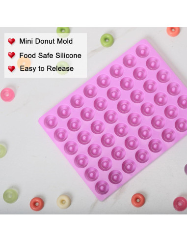 Molde de Silicona para Mini Donuts Amyandone 48 Cavidades