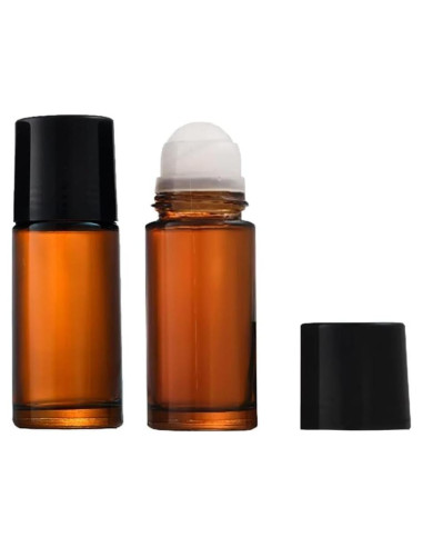 Set de 2 Botellas Roller de Vidrio Marrón 50ml ZGLUZP