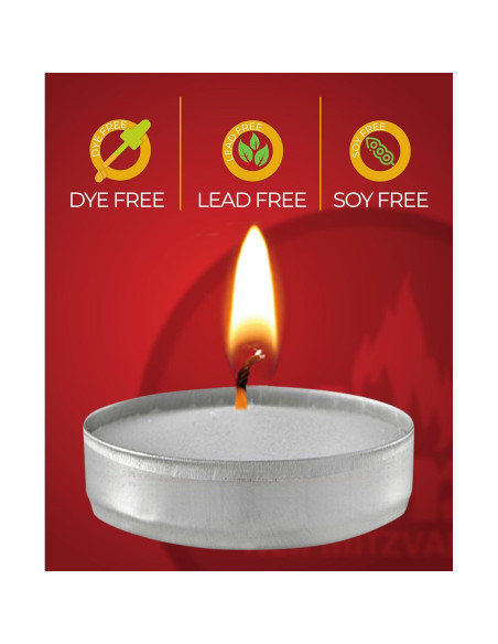 Velas Tealight Ner Mitzvah Blancas 200 Unidades 1.5 Horas Velas Tealight Ner Mitzvah Blancas 200 Unidades 1.5 Horas