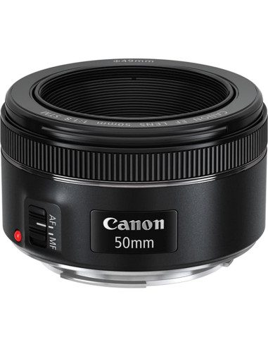 Lente Canon EF 50mm f/1.8 STM + 128GB + Filtro UV + Kit 18 Piezas