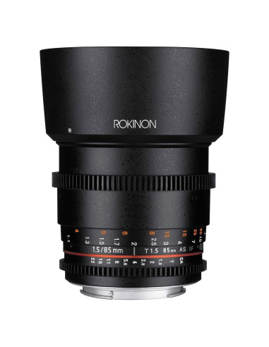Lente Cine Rokinon 85mm T1.5 para Canon EF - Bokeh Atractivo