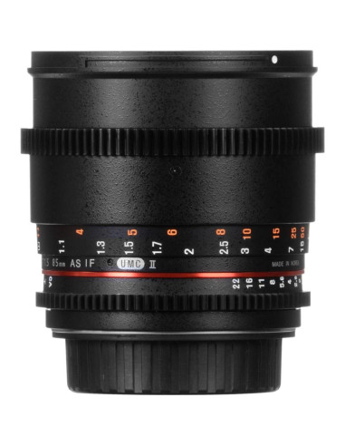 Lente Cine Rokinon 85mm T1.5 para Canon EF - Bokeh Atractivo