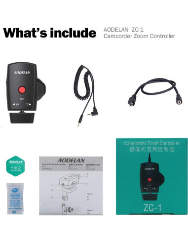 Control Remoto de Zoom AODELAN para Cámaras LANC - 170g