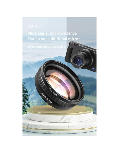 Lente Macro Gran Angular 18mm M-REMOTE para Lentes 52mm Lente Macro Gran Angular 18mm M-REMOTE para Lentes 52mm