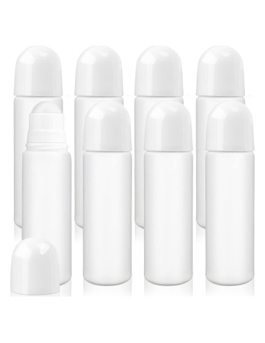Paquete de 8 Botellas de Rodillo Cositina 100ml Plástico Blanco