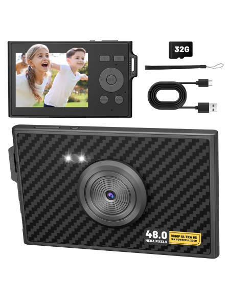 Cámara Digital Compacta FKATEEN DC03 48MP FHD 1080P Niños Cámara Digital Compacta FKATEEN DC03 48MP FHD 1080P Niños