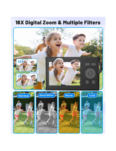 Cámara Digital Compacta FKATEEN DC03 48MP FHD 1080P Niños