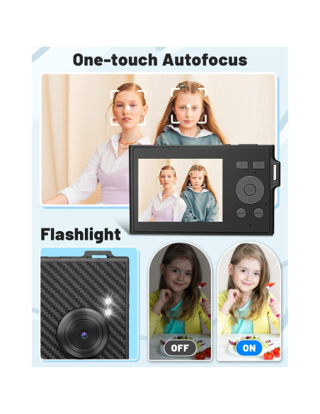 Cámara Digital Compacta FKATEEN DC03 48MP FHD 1080P Niños Cámara Digital Compacta FKATEEN DC03 48MP FHD 1080P Niños