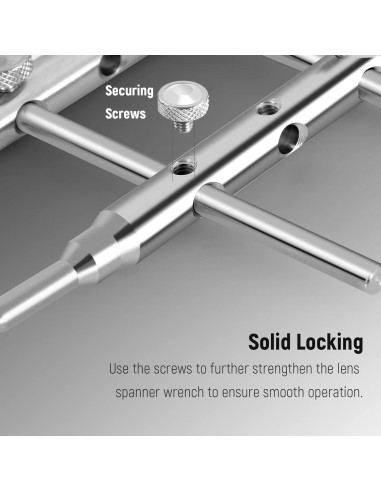 Llave de Lente Neewer de Acero Inoxidable para Cámaras y Telescopios
