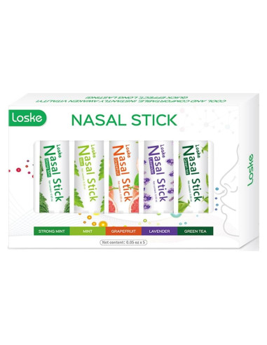 Bastón Nasal Energizante Loske - Tamaño Grande, Menta y Más