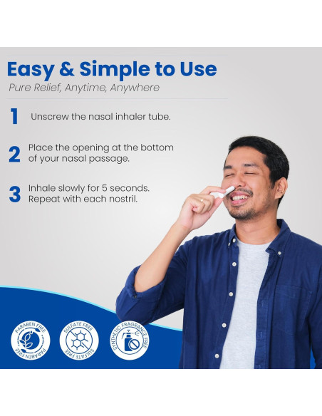 Inhalador Nasal Portátil MOXE VaporEase Aroma Mentol - 3 Unidades Inhalador Nasal Portátil MOXE VaporEase Aroma Mentol - 3 Unidades