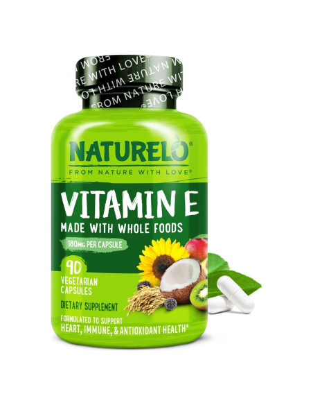NATURELO Vitamina E Natural 180 mg - 90 Cápsulas Veganas NATURELO Vitamina E Natural 180 mg - 90 Cápsulas Veganas