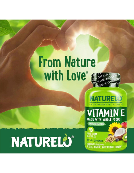 NATURELO Vitamina E Natural 180 mg - 90 Cápsulas Veganas NATURELO Vitamina E Natural 180 mg - 90 Cápsulas Veganas