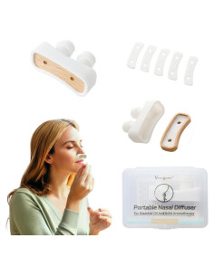 Inhalador Nasal de Aromaterapia Visualsource Portátil con 5 Mechas