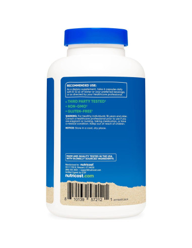 Espirulina Nutricost 3000mg 180 Cápsulas Orgánicas