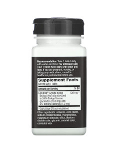 Extracto de Ginkgo Ginkgold Max Nature's Way 60 Tabletas Veganas 2