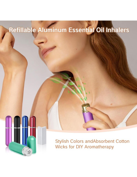 Inhaladores de Aceite Esencial NIIIYTYB 5 Pcs Portátiles Inhaladores de Aceite Esencial NIIIYTYB 5 Pcs Portátiles